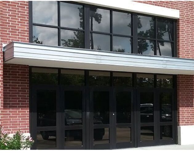 commercial window tint on building