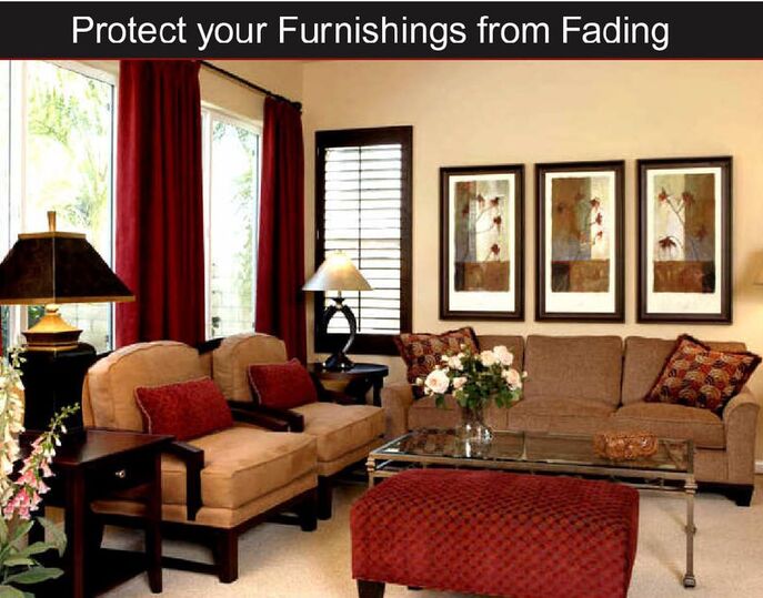 prevent fading of furniture with  window film